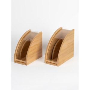 커피필터홀더 핸드드립 거름종이 케이스 소형 여과지 거치대 호두색