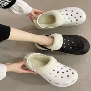 여성 안감털 탈부착 슬리퍼 여자 뽀글이샌들 겨울샌달 여자신발 모카신 털신발 털단화