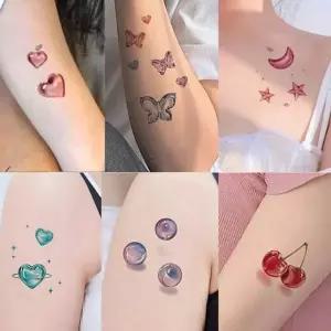 3D 입체 컬러 타투 스티커 판박이 페스티벌 10장 세트