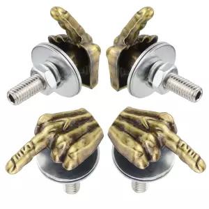 아렌벨 손가락 모양 번호판 프레임 볼트 너트 자동차 태그 나사 패스너 키트 장착 차량 오토바이 트럭 SUV