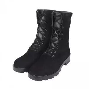 보급형 세무 가죽 워커 부츠 긴목 무지퍼 남성용