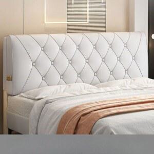 가죽 등받이 침대 흰색 집순이 A 베 벽가드 패턴 삼각쿠션 침실