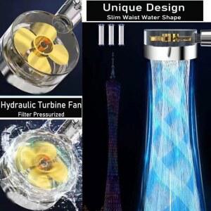 샤워기 회오리 정지 절약 헬드 고압 프로펠러 필터 핸드 워터 욕실 버튼
