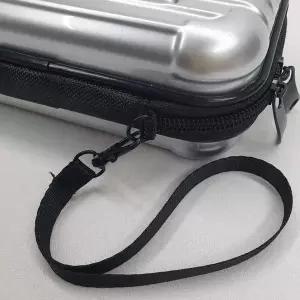 하드캐리어 여행용 미니 가방 실버 파우치
