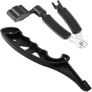 지아유이 기타 줄 스트레칭기 와인더 커터 핀 풀러 새로운 줄을 조율할 수 있는 플라스틱 스트레칭 도구