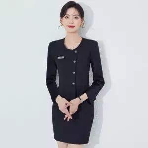 여성 싱글 에스테틱 상의 데스크 오피스 유니폼 피부관리사 사무실 블랙 S 호텔