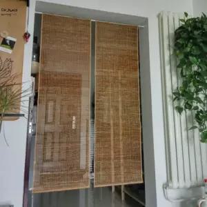 모시가리개 메쉬 시야차단 롤스크린 조각보 린넨 현관발 가리개 가림막 커튼 창문 가림발