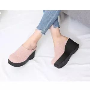 157H 앞막힌슬리퍼 숙방 상굽 10cm굽 실내화 털슬리퍼 앞막힌슬리퍼 숙방슬리퍼 상굽슬리퍼