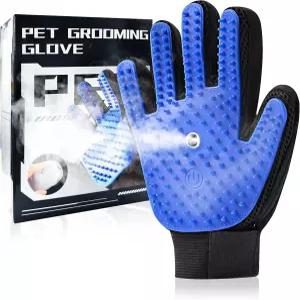 Oiuyamn 펫 스팀 미용 장갑 고양이 강아지 목욕 개와 고양이를 위한 반려동물 털 빠짐 제거 브러시 마사지