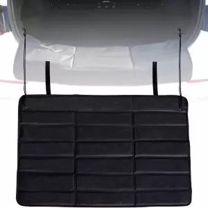 블랙 적재 및 하역 시 스크래치를 방지하는 범용 대형 후방 범퍼 가드 38 x 25 인치 SUV 트렁크 매트