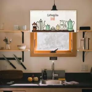 다용도 주방 문 창문 선반 패브릭 가리개 가림막 바란