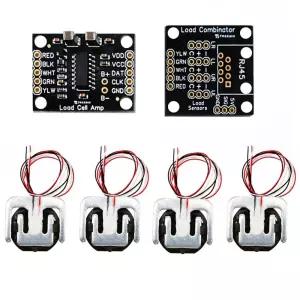Treedix 로드 셀 앰프 HX711 소형 브레이크아웃 보드 센서 콤비네이터 4pcs 50KG 무게 측정 변환 모듈 DIY