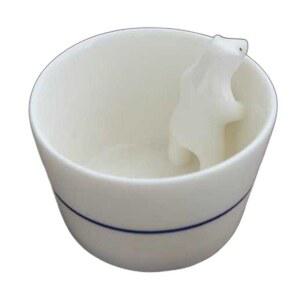 북극곰 소주잔 2개 사케잔 도자기 술잔/쌍 목욕하는북극곰2개 신혼부부 세트 눈물 사케