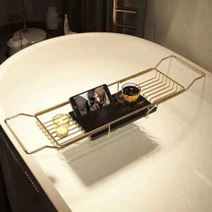 욕조트레이 골드 욕조선반 질감블랙/욕조선반 반신욕 실버 욕조 선반 은장