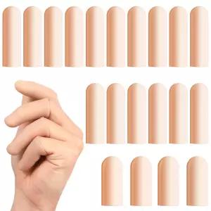 BMKYET 20개 젤 핑거 코츠 - 재사용 가능한 실리콘 프로텍터 및 엄지 일상 활동 중 건조함 문지름 피부