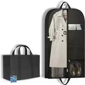 옷을 걸 수 있는 여행용 정장 가방 54인치 포켓이 옷장 보관용 남성 셔츠 턱시도 드레스 코트 손잡이와