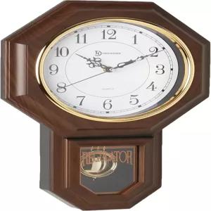 시간 관리자 에식스 웨스트민스터 차임 가짜 나무 진자 벽시계 17.5인치 x 11.25인치 호두