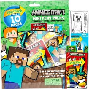 마인크래프트 플레이 팩 구디백 전리품 가방 필러 파티 추천 미니 10개 색칠 패드 크레용 2개 스티커 10팩