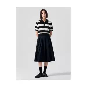 에잇세컨즈 8SECONDS 코튼 플리츠 스커트 네이비 324227LY2R 1630304
