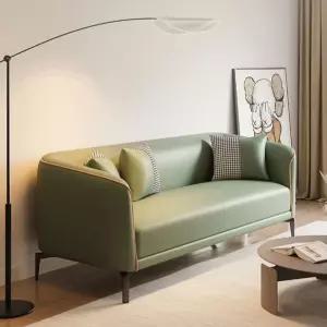 원룸 가죽 소파 미니 레트로 2인용 푹 팔걸이 소형 거실 카페