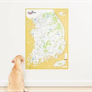 [2개구성] 주나우맵소프트 애견용품 전국 관광 반려견동반 우리나라 스티커 지도 FAWB9A491
