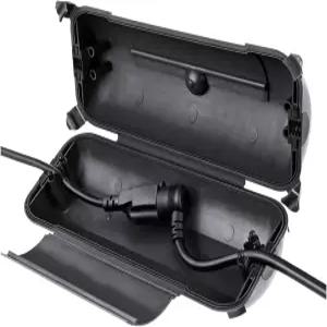 방수 프로텍터 씰이 있는 플문 실외 연장 코드 안전 커버 콘센트용 전기 연결 상자 플러그 소켓 휴일 장식