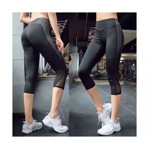 헐크 여사친 팬츠 바지 스키니 요가 여고탄속건 하이웨스트 타이츠 힙업 운동망사 입고 바람 쐬기 7부 KKE1