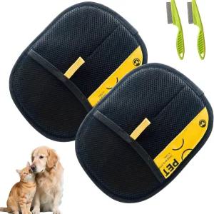 고양이와 강아지를 위한 반려동물 제모 장갑 제모기 정전기 머리 빗이 있는 효율적인 그루밍 소파 가구