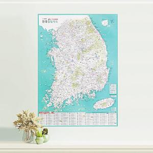 [2개구성] 주나우맵소프트 선물 전국 교육용 우리나라 대한민국 여행 캠핑 도로 지도 국내 감성 LW8D4619