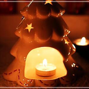 [2개구성] 도자기 캔들 크리스마스 촛대 파티 양초 향대 테이블 FAWB3C69E