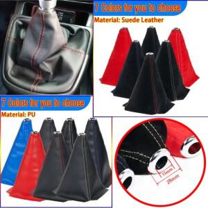 유니버셜 자동차 기어 변속 노브 플로킹 커버 유니버셜 시프터 부츠 더스트 커버 스웨이드 시프트 레버 노