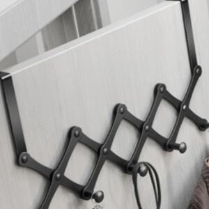 [2개구성] 퀸하우스자바라5구도어후크블랙 문걸이행거 도어행거 도어훅 도어후크옷걸이 방문행거 AEWCB754E