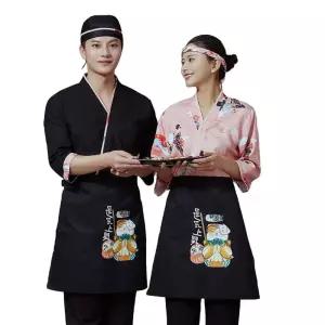 이자카야 쉐프복 조리복 선술집 종업원 가운 주방 린넨 유니폼 일식