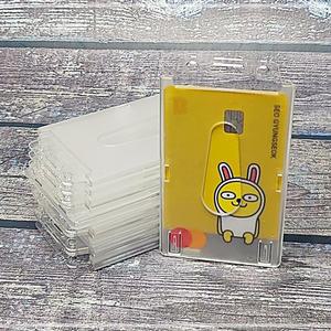 [2개구성] 유니온플러스 세로형 홀더 집게 카드 목걸이 아이디 이름표 용 행사 비닐 id 일회 LWEEBBEA