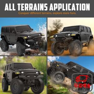 1:24 무선 조종 랭글러 등반 자동차 4륜 구동 어린이 성인 전문가용 풀 스케일 오프로드 RC
