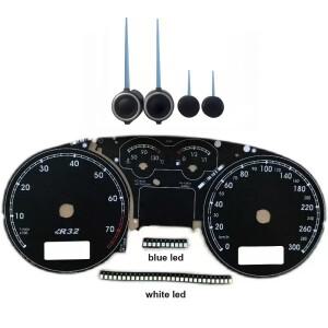 폭스바겐 보라 MK4 골프 4 R32 계기판용 R32 계기판 스케일 페이퍼 블루 니들 클러스터 포인터 (300km/h, 1
