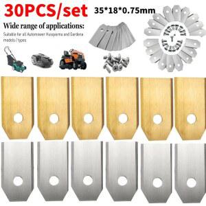 예초기칼날 로봇 잔디 개 나사 기계 수리용 교체품 키트 30 깎는 스테인리스 스틸 날 절단