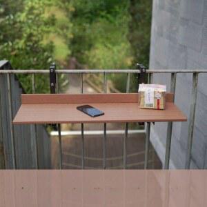 난간 테이블 접이식 원목 티테이블 베란다 난간걸이 발코니