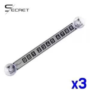 [CAR] 고광택 큐방형 주차알림판 x3개 주차번호판 번호판