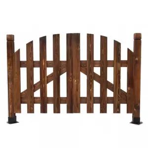 나무 펜스 대문 120x80cm 월넛 주택 도어 양문 정원