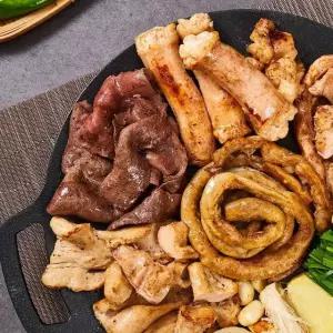 etv 집밥에 소곱창 모듬구이 세트 760g (+소스20g) 소곱창/소대창/소막창/소염통