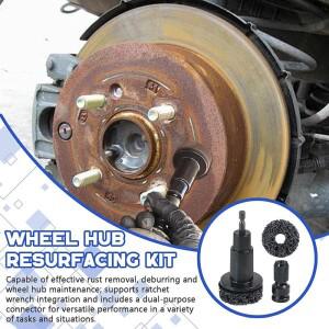 자동차 휠 허브 브러시 그라인더 녹 제거 도구 브레이크 클리너 키트 광택