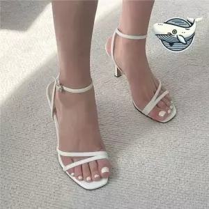 가벼운 여름 슬림힐 발목스트랩 여성 샌들구두 가을스트랩힐 스트랩구두 발목스트랩힐