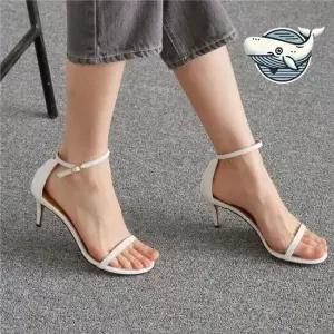 여성 여름 스트랩 샌들힐 오픈토 데일리 구두 가을스트랩힐 스트랩구두 발목스트랩힐
