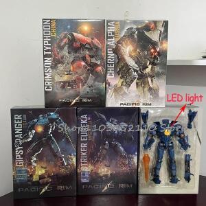 네카 퍼시픽 림 피규어 LED 레드 트램프 일본 반다이 집시 데저트 오비디언 퓨리 유레카 레이더즈 아머 트