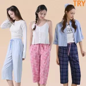 [트라이][트라이] (초특가)트라이 인견100 파자마 7부 팬츠 3종(여성)