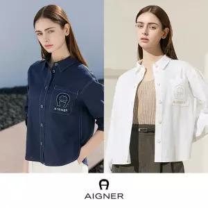[아이그너][아이그너] 아이그너 린넨 카라 셔츠