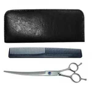 [반려] 강아지 커브가위 일자빗 세트 블루볼트 애견 셀프미용