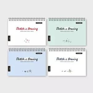일러스트드로잉북 빈스케치노트 그림연습용 아트스프링노트 A5