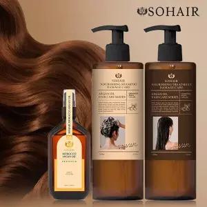 [쏘헤어][쏘헤어] 쏘헤어 아르간 탈모 샴푸 1000g 헤어 트리트먼트 1000g  프리미엄에센스 100ml